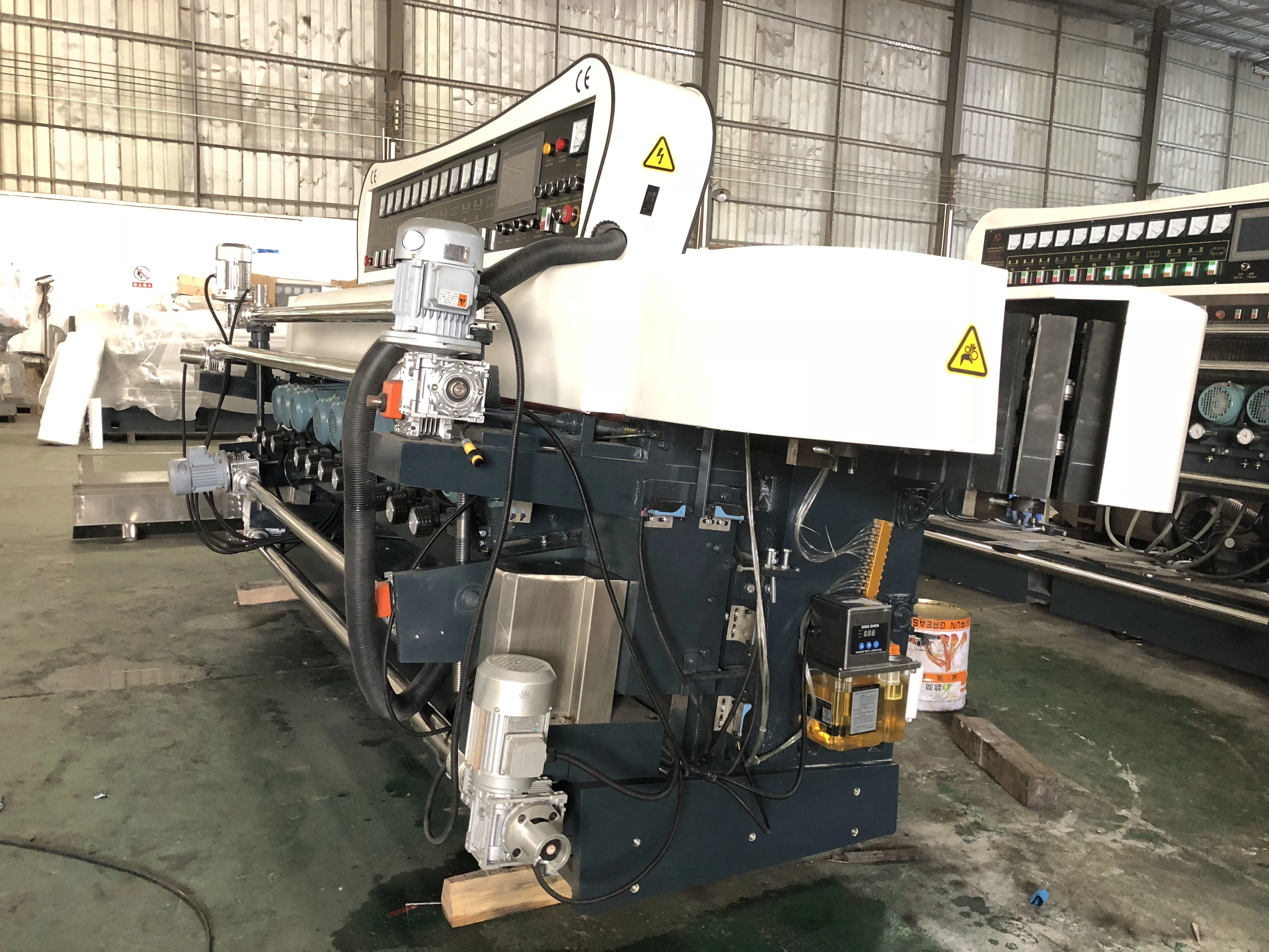 
11 motors Lifting system glass mirror beveling edge grinding machine price 