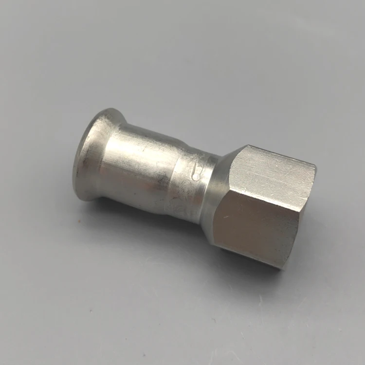 Huifa Water Pipe Plumbing Pipe Fitting Stainless Steel 304 DVGW M-Profile Press Plumbing Fitting Female Threaded Coupling