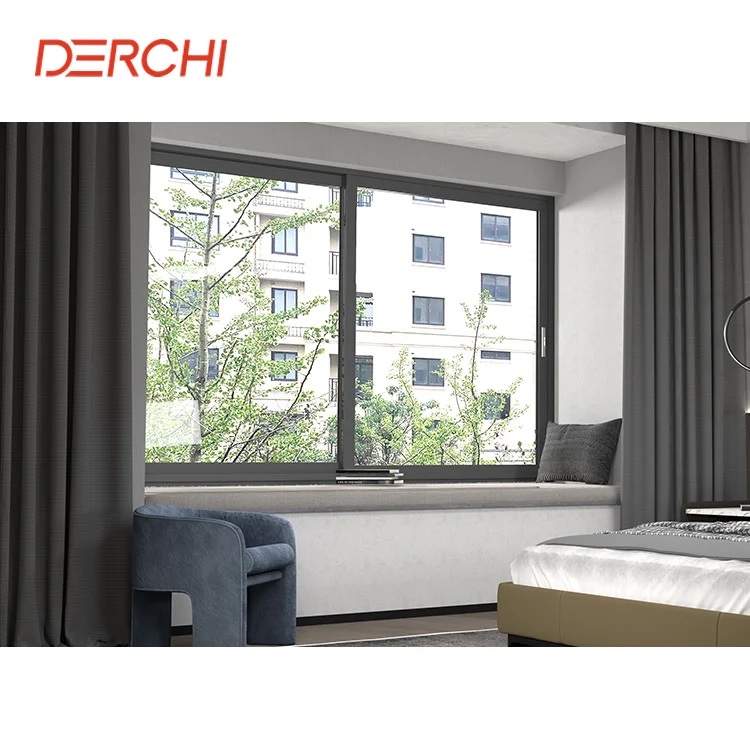 Cheap price soundproof simple design aluminum sliding glass windows
