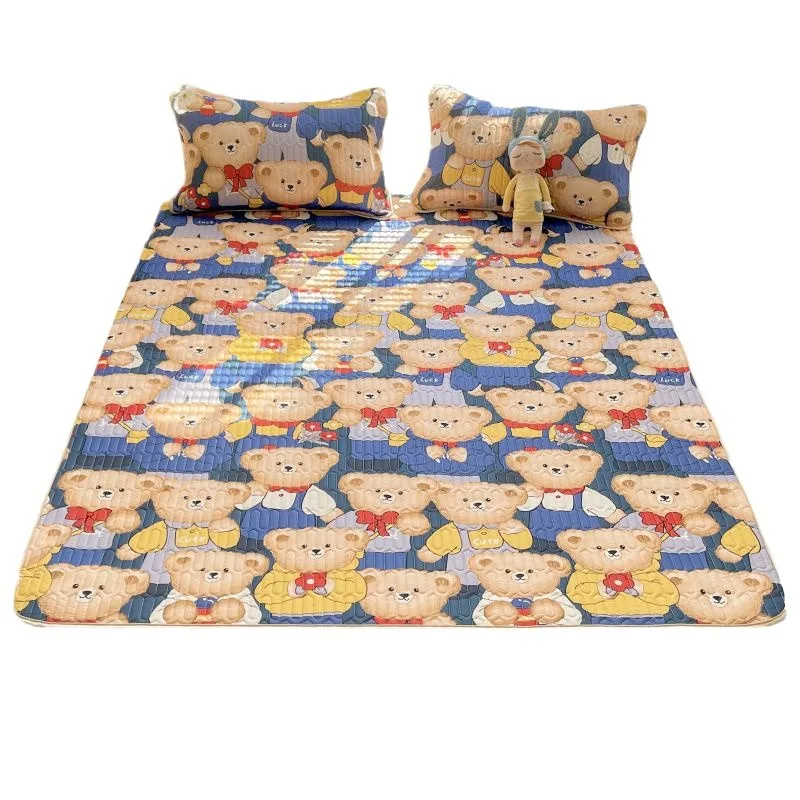 Wholesale bedding mattress cover latex three-piece summer ice silk mat