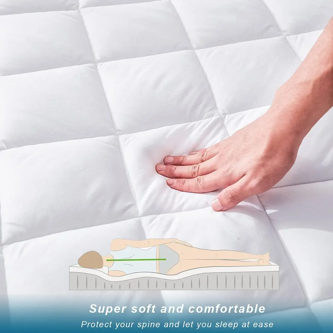 Wholesale Customized Color Waterproof Quilted Fitted bed Waterproof Mattress Cover protector