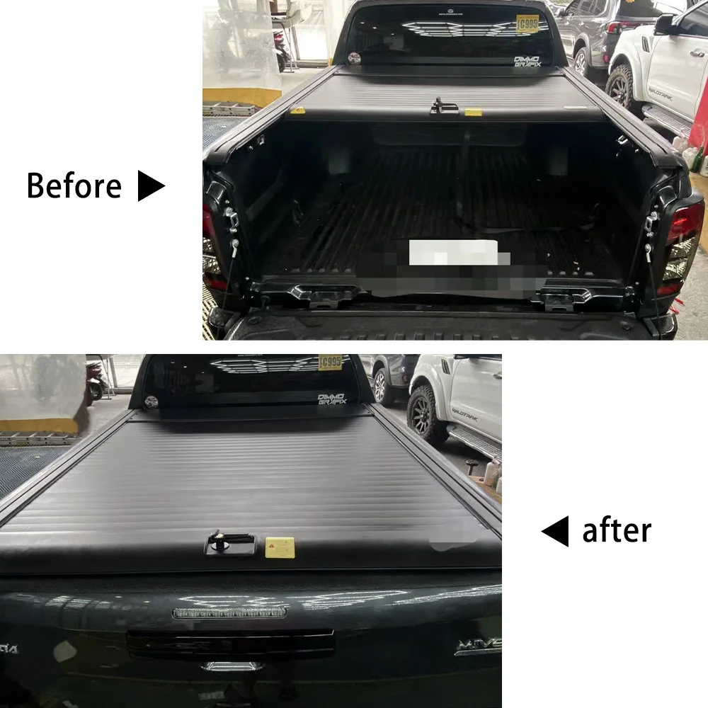 Hot selling KQD Waterproof  Retractable Tonneau Cover Manual Pickup Bed Cover For Mitsubishi Triton