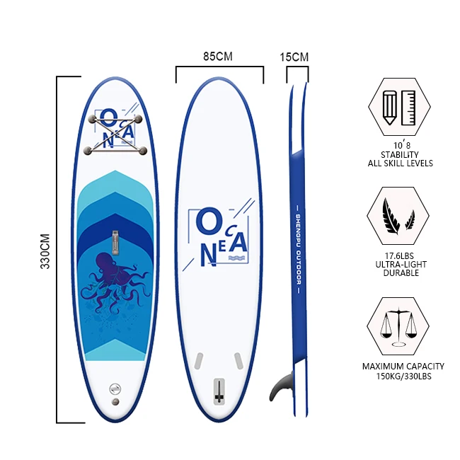 hot sale surfing board inflatable stand up boards soft top SUP paddle boards