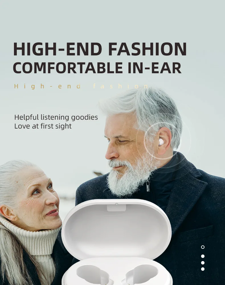 High -End Fashion Comfortable In-Ear Helpful Listening Goodies Dual Noise Reduction Rechargeable Hearing Aids