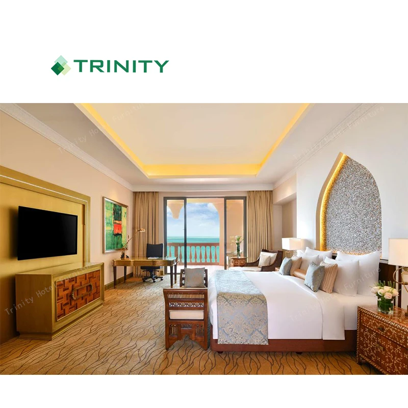 Custom Made High End 5 Star Modern Hotel Bedroom Set Luxury Hotel Room Furniture Package For Sale