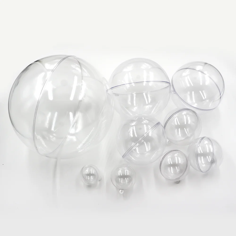 50mm Plastic Mini Ornament Transparent Christmas Ball Plastic Christmas Decoration Supplies