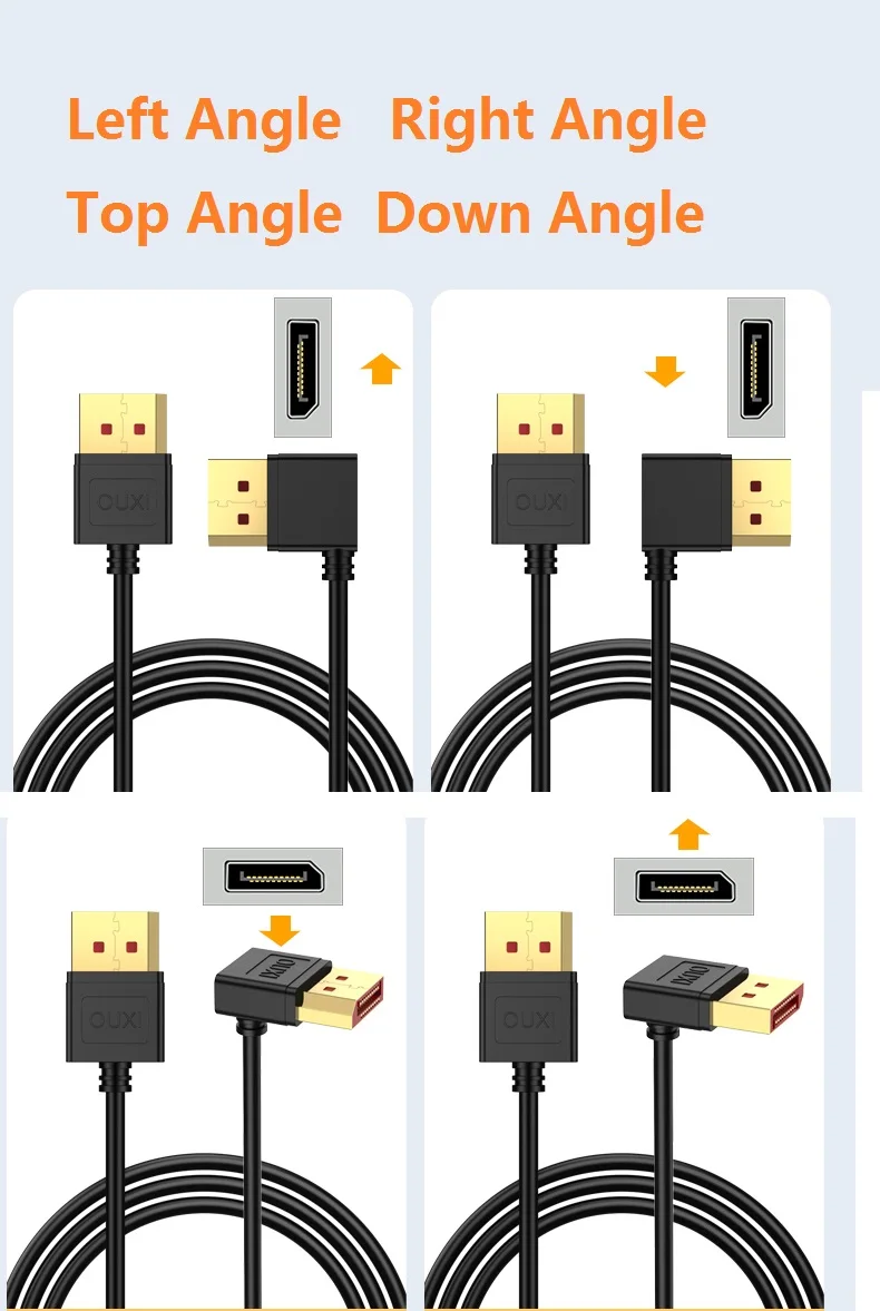 Soft Slicone Super Quality DisplayPort Cable 2.1 DP 2.1 Cable  8K@120Hz 4K@240Hz 165Hz 144Hz