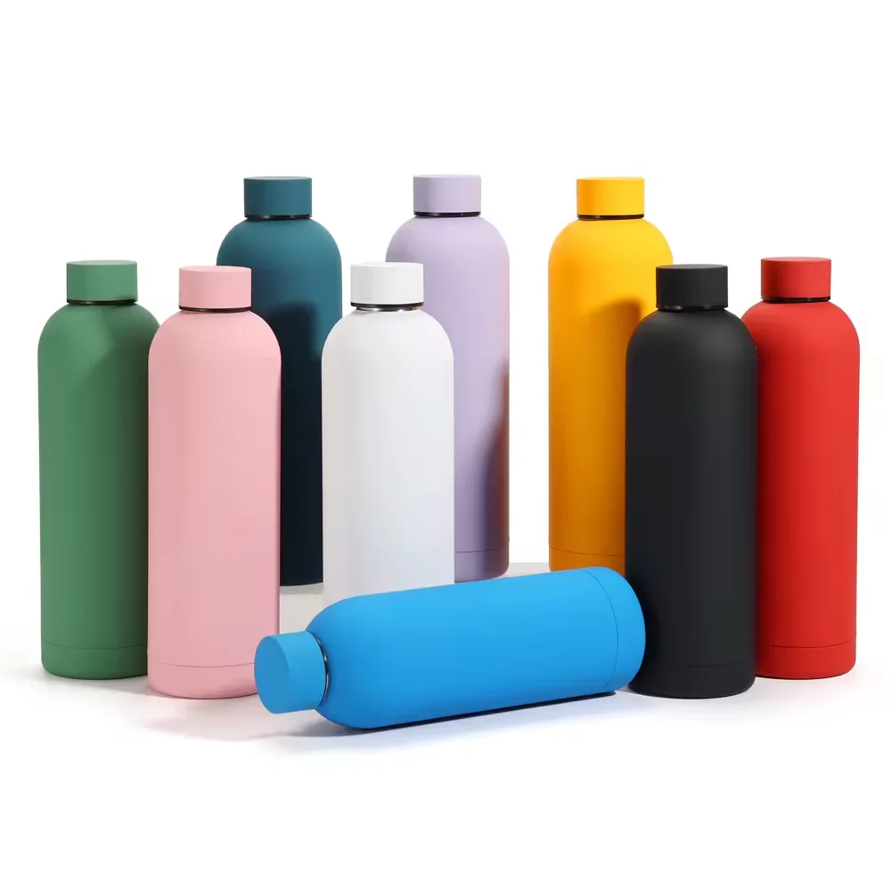 500ml Stock products Double wall Stainless Steel Vacuum Insulation custom Water Bottle Wholesale Sports Cups