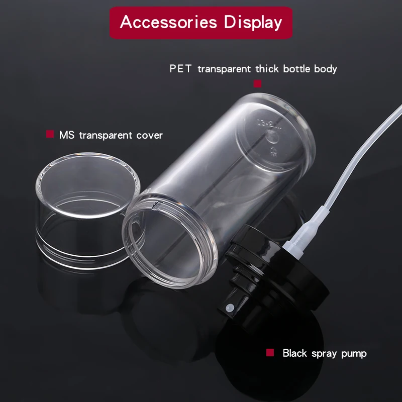 Custom Empty Transparent Pet Plastic 50Ml 80Ml 100Ml Pocket Small Spray Bottle 100 Ml
