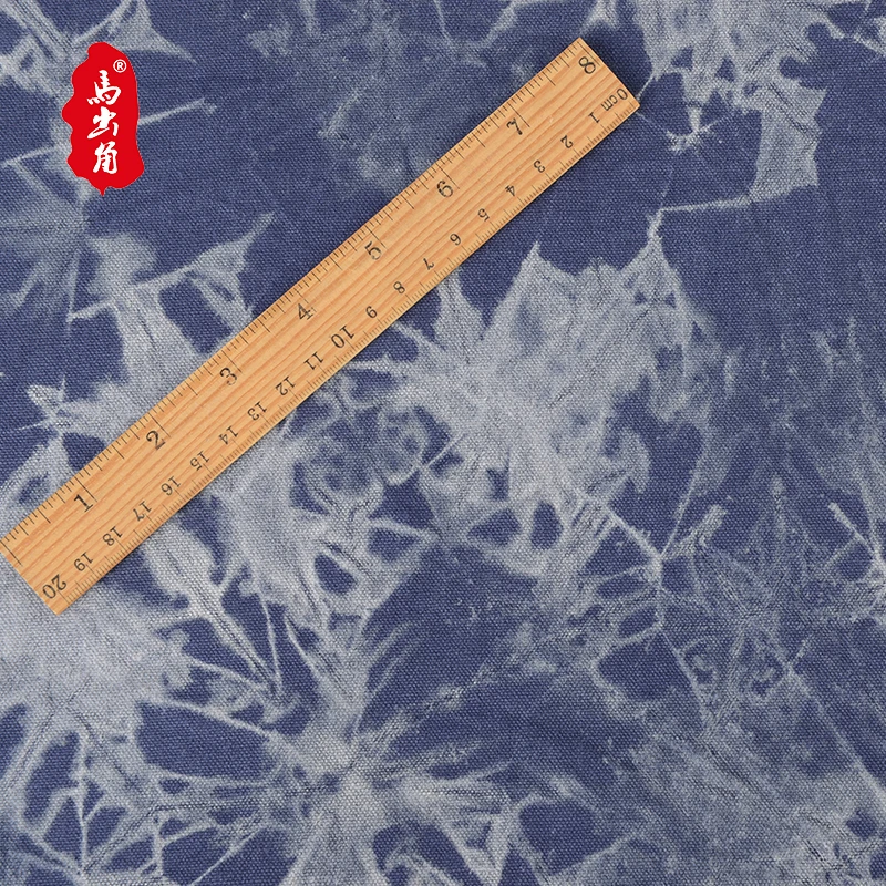 Обычная ткань с принтом в виде галстука, 12 унций, 16 унций, традиционная окрашенная ткань ручной работы с голубым принтом, скатерть, чайный коврик, ткань для одежды «сделай сам»