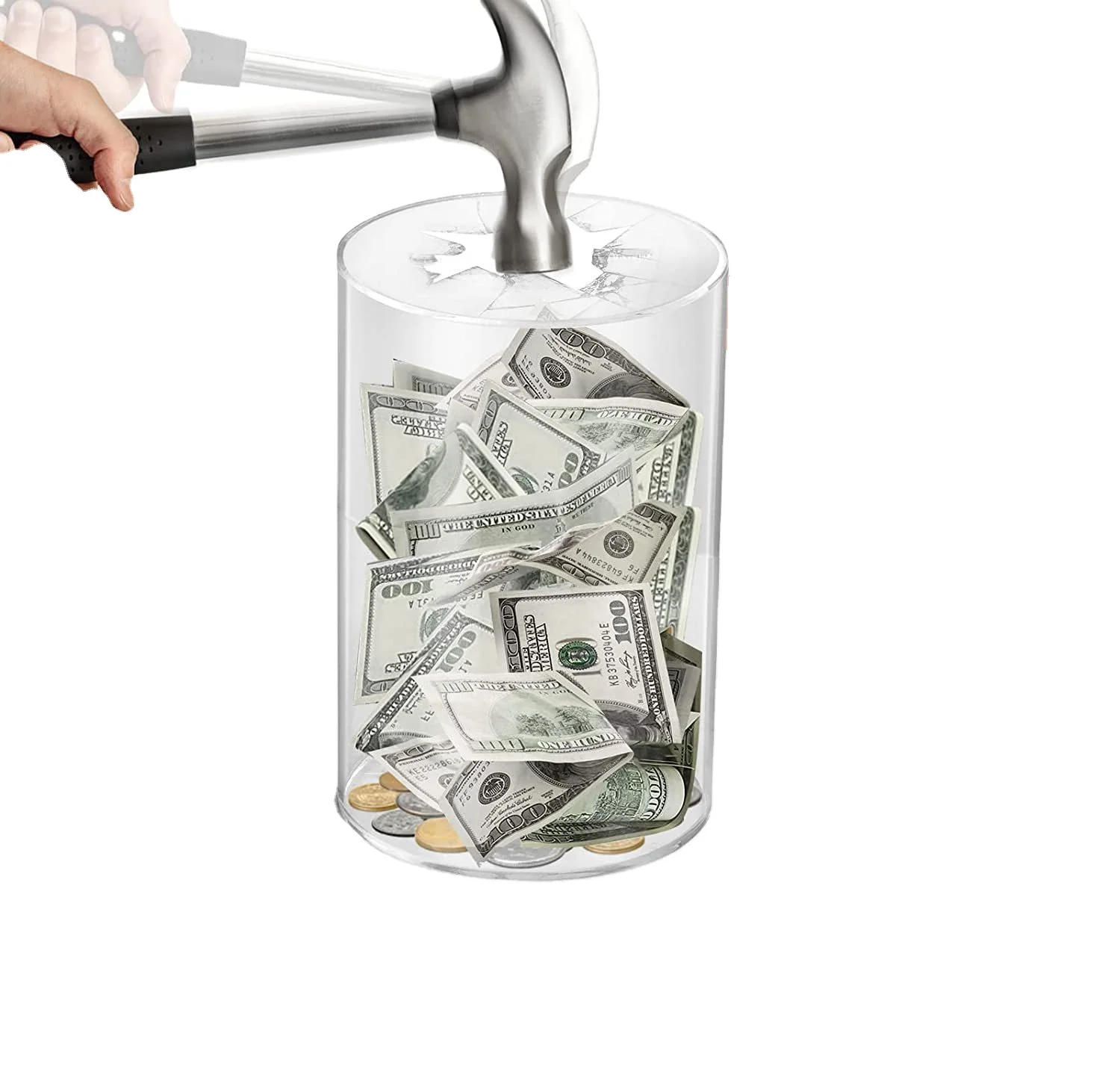One Time Use Coin Money Box With Only Saving And No Withdraw