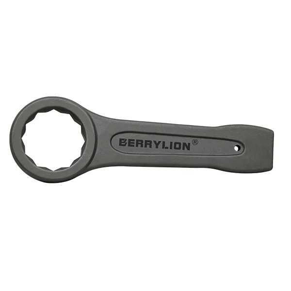 Berrylion High Carbon Steel Slogging Ring Wrench  Gray Color Striking Wrench Box End Hand Tool Metric Mechanic Tools