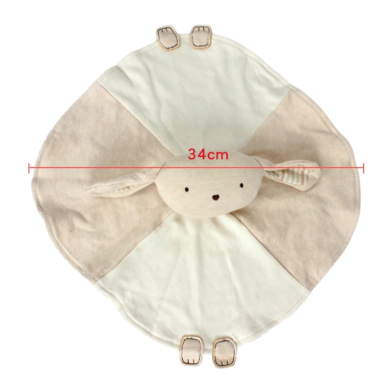 Baby Organic Cotton rabbit comforter toy hand holding Comforter