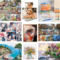 Digital Oil Painting Filling DIY Handmade Customization 40*50cm Painting By Number with variety design