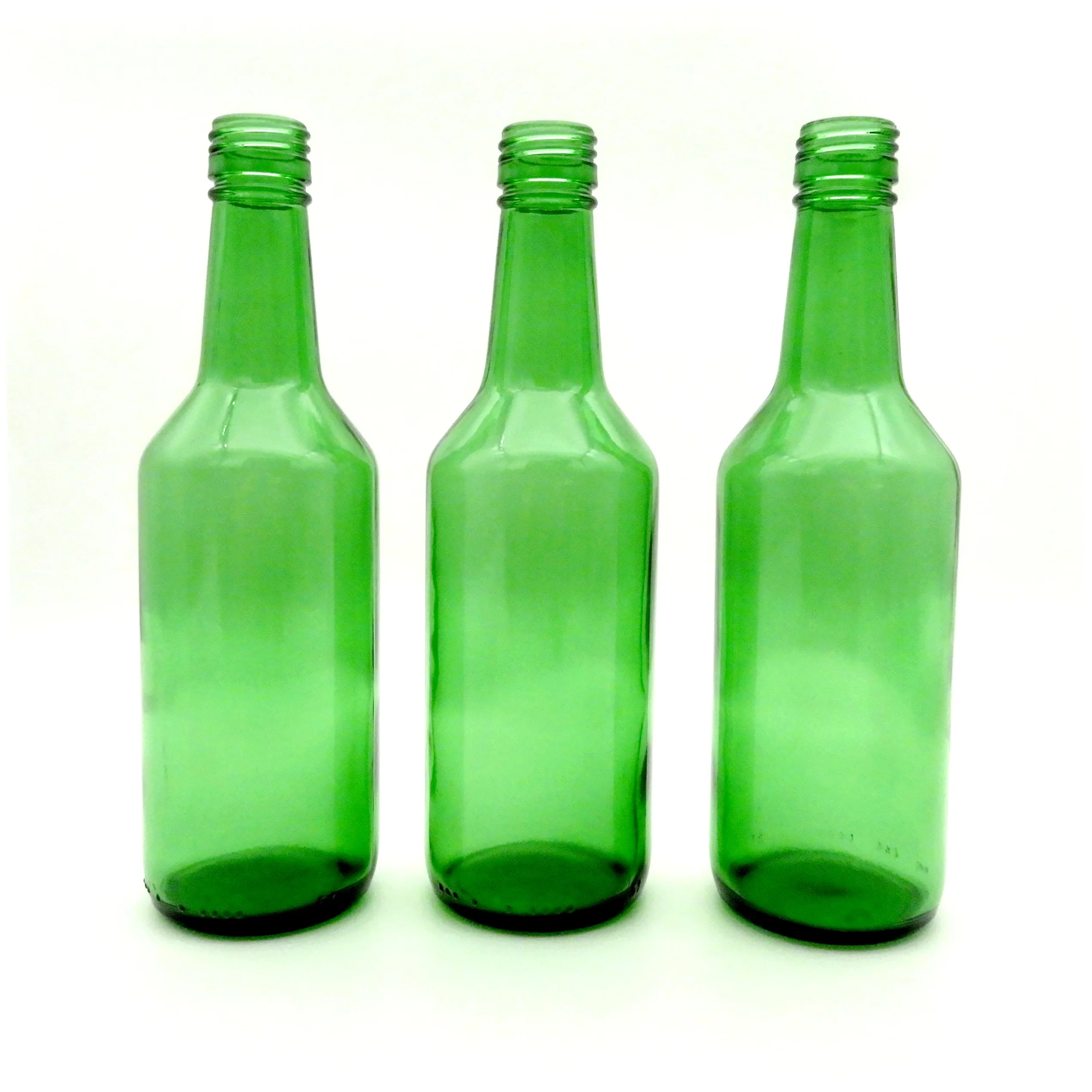 Empty Green Liquor Soda Beverage Glass Bottles Korean Soju Bottle Wholesale