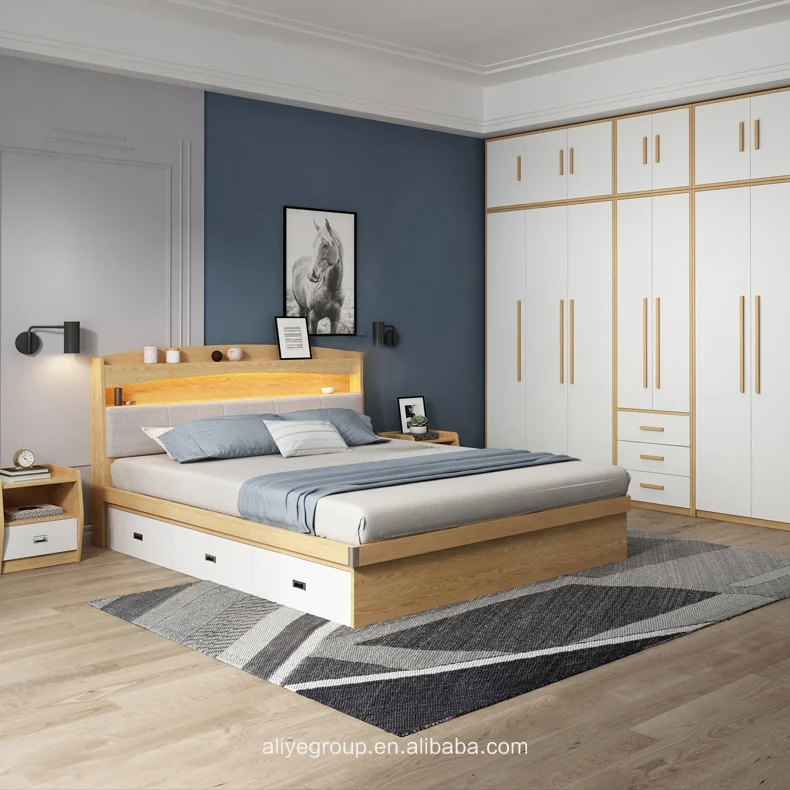 Luxury Simpleness Solid Wood Closet Wardrobe AAS31600