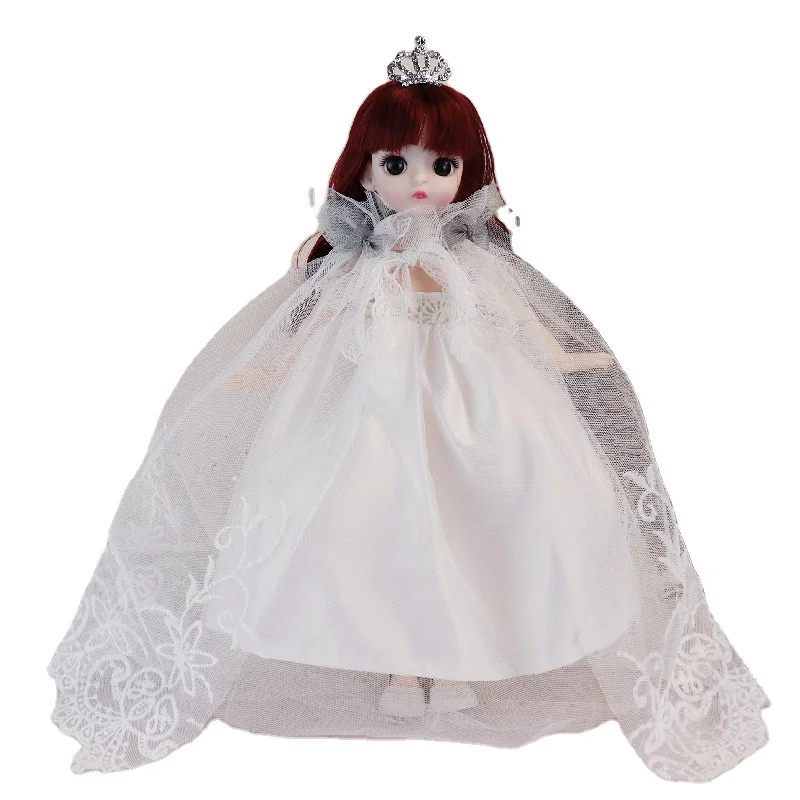New dress up doll, music little princess, 3D real eye simulation, 23 joint toy, birthday gift only cloth