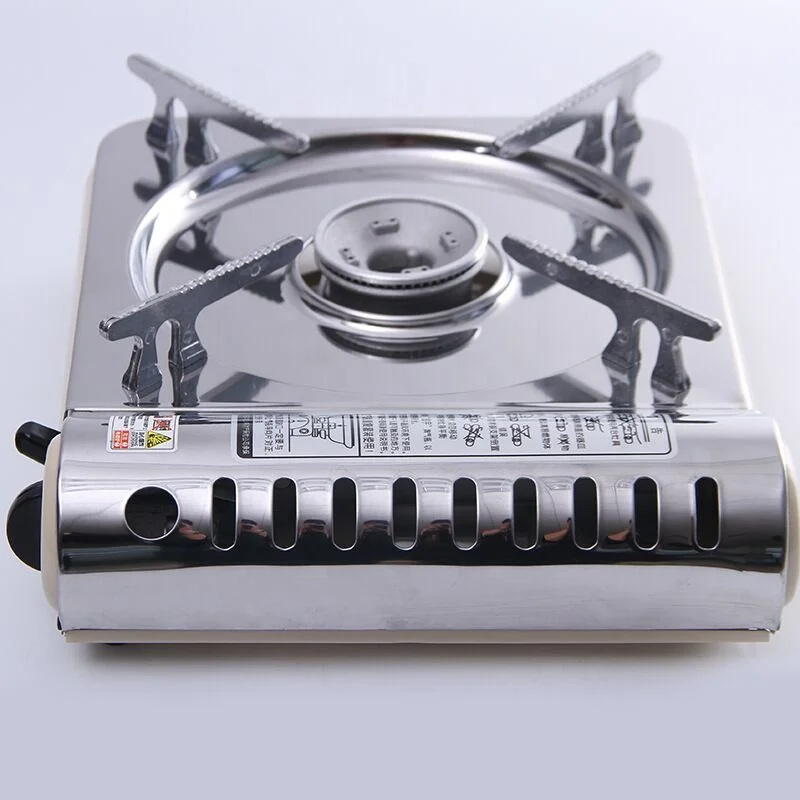 china wholesale stainless steel camping gas stove outdoor portable butane gas stove butane
