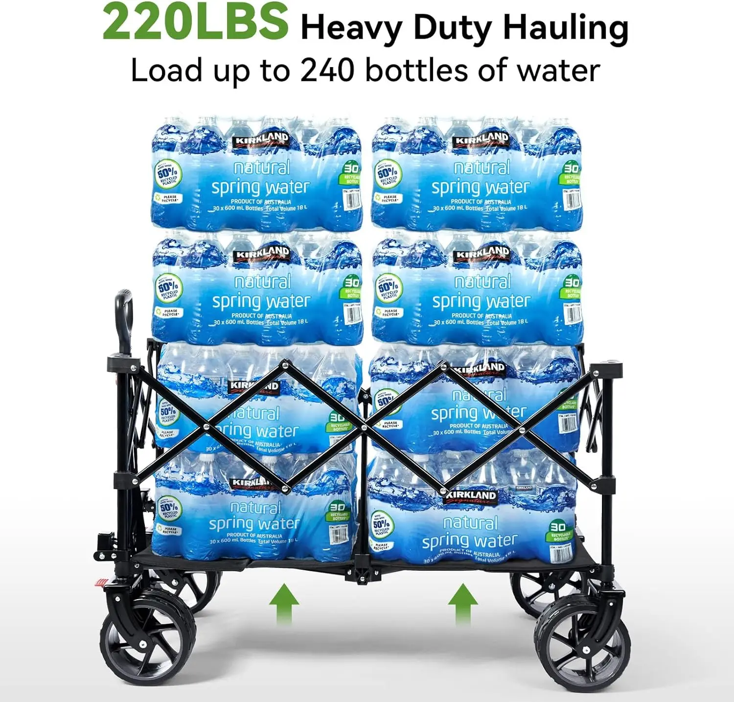 Collapsible Folding Wago Heavy Duty Utility Beach Wagon Car Outdoor Camping Wagon Trolley Garden Cart