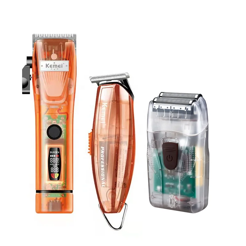 New Lcd Display Fine Steel Cutter Head Hair Clippers Fast Charging Haircut Machine Hair Trimmer
