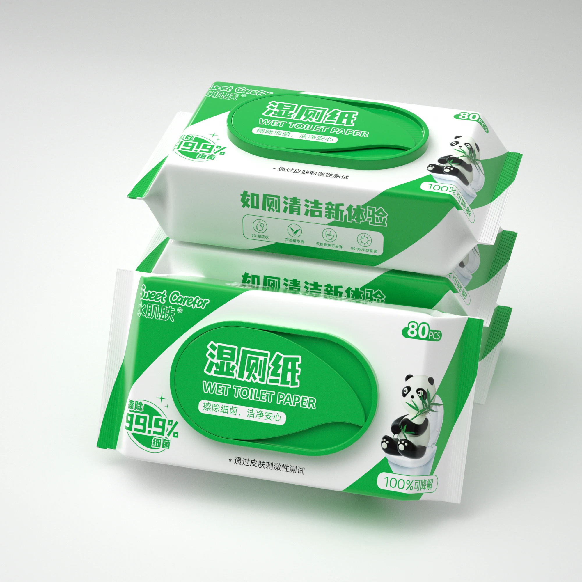 Septic Safe Plant-Based Flushable Wet Toilet Paper, Flushable Wipes Factory Competitive Price Best Seller on Amazon