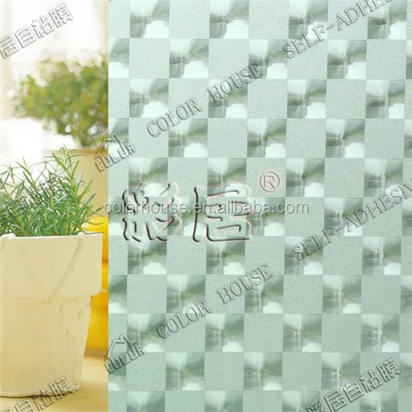 Decorative Frosted 3D Embossed Transparent PVC Privacy Film Self-Adhesive Window Sticker Glass Stickers D904