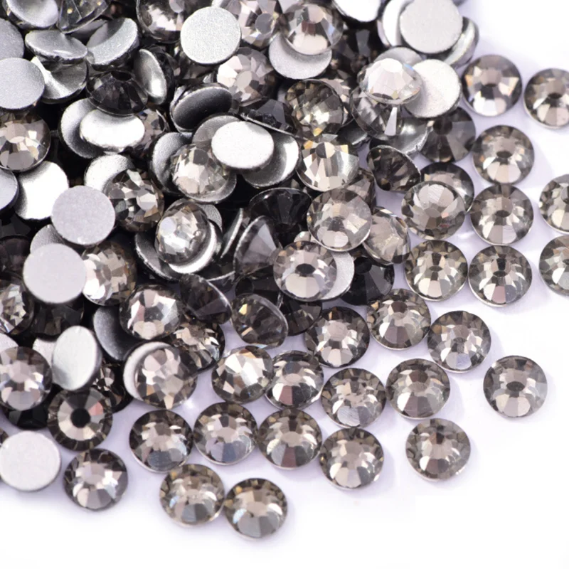 
Hot Sale ss12 Crystal AB Clear Non HotFix Foiled Back Plastic Black Resin Rhinestone jeans with jelly rhinestones 