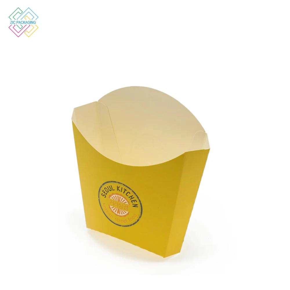 Low MOQ Disposable French Fries Curly Fries Onion Rings Chicken McNuggets Hot Food Paper Container Box