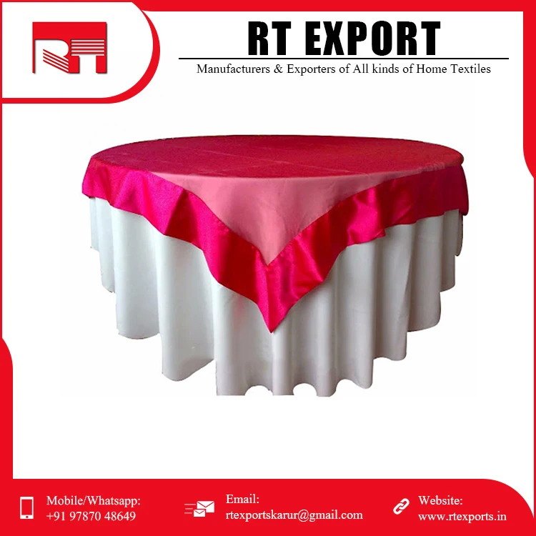Exporter Quality Custom Floral Design 100% Pure Cotton Wedding Party Table Cloths Indian Manufacture