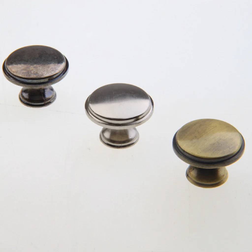 Round Solid Brushed Brass Small Handle Brass Knobs Cabinet Knob For Wardrobe Handle Mushroom Knob Handles