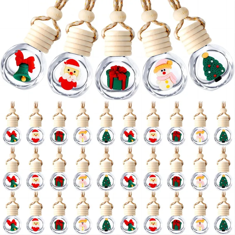 5Ml 10Ml15ml Polymer Clay Car Hanging Perfume Bottle Air Freshener Car Diffuser Glass Bottles