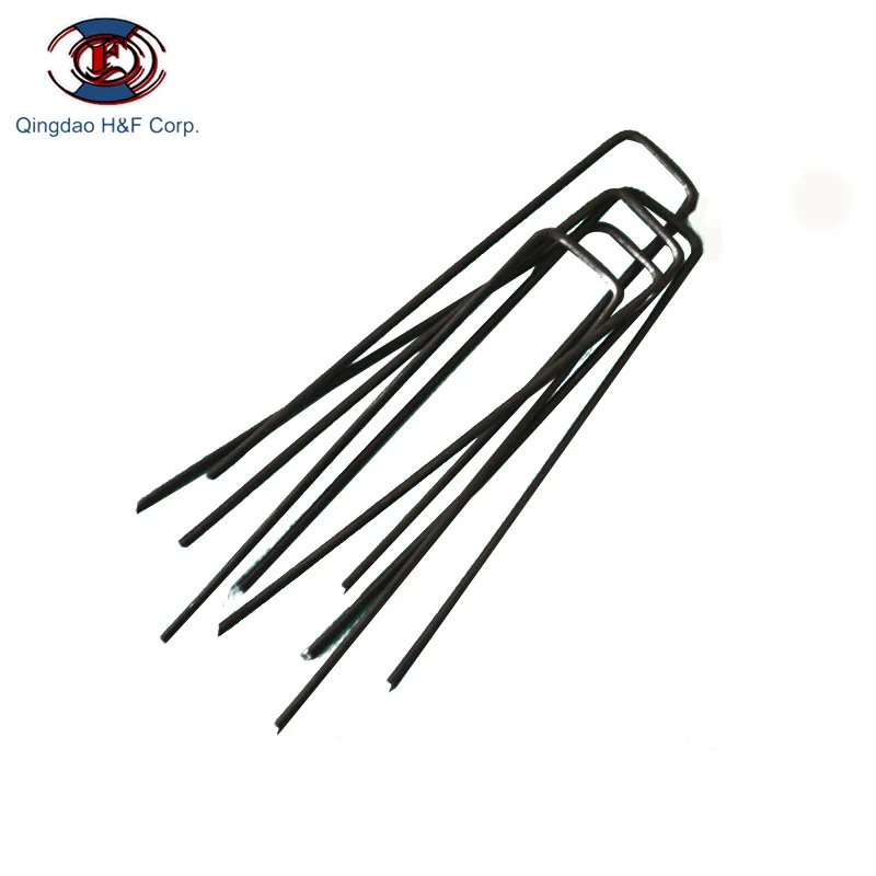 HF Wholesale Galvanized Landscape Staples U Type Pin Nail Wire Steel Pegs Sod Staples for Garden