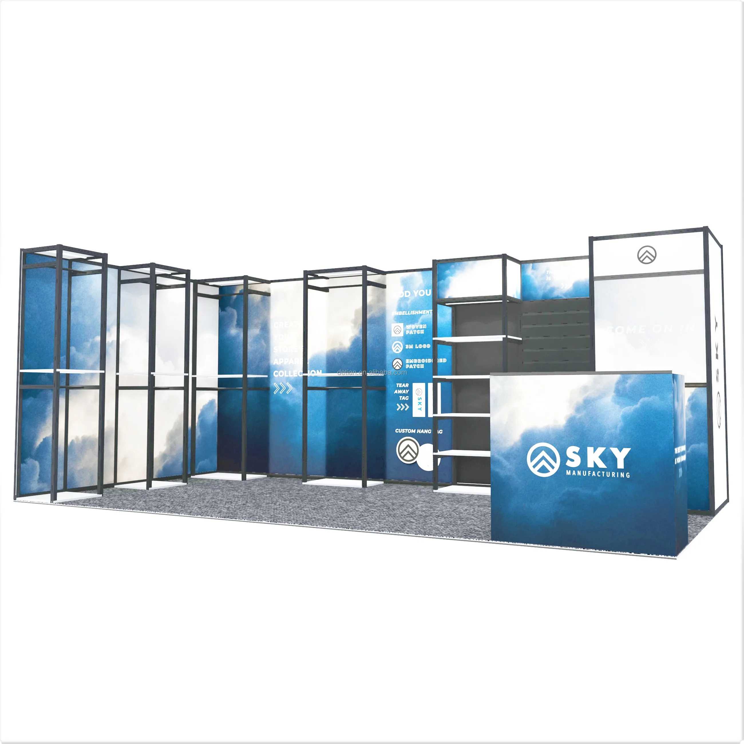 3x6m exhibition stand tradeshow booth display stand design