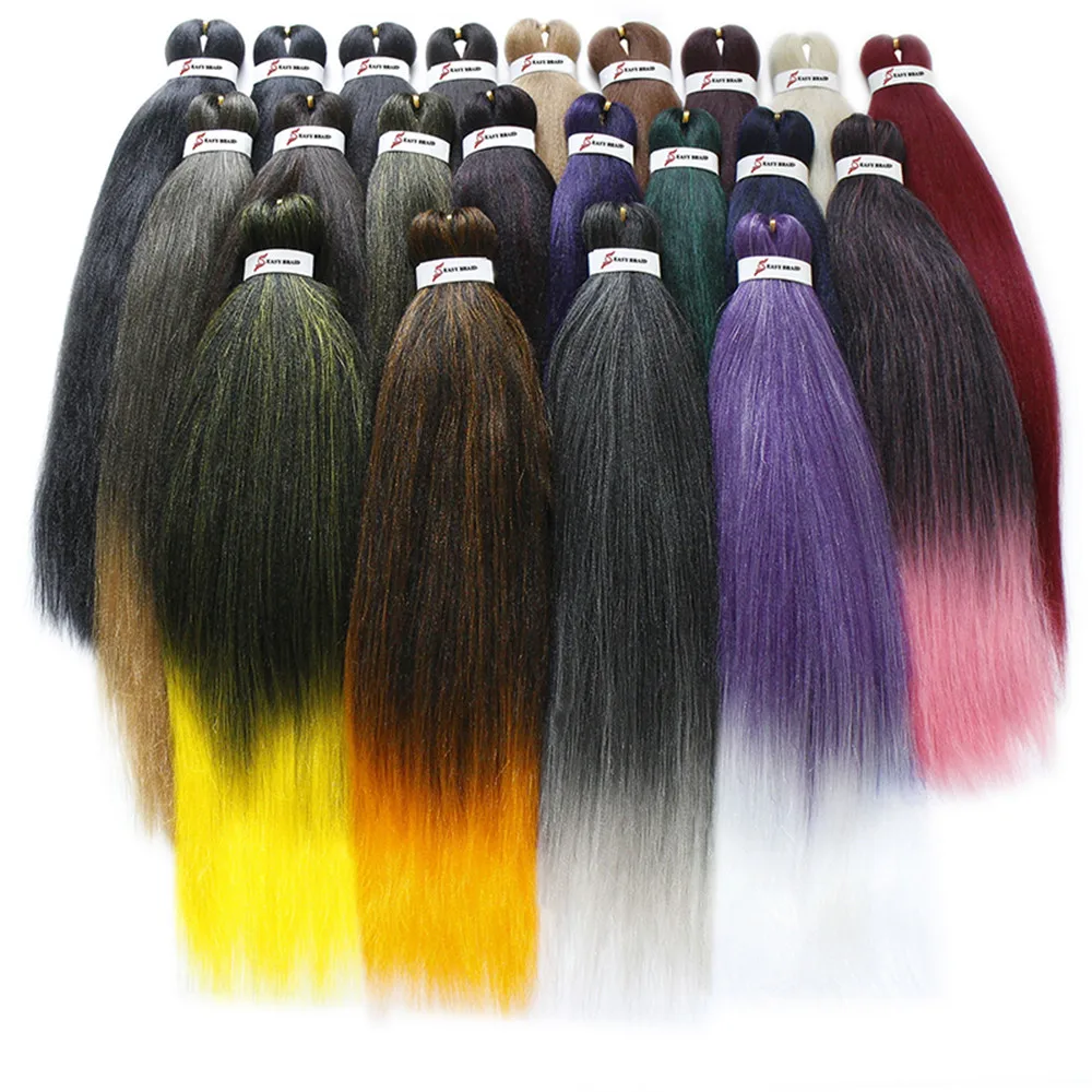 
Wholesale Hot Water Setting Ombre Braid Synthetic Braid Hair Extension Fiber Synthetic Braiding Hair 