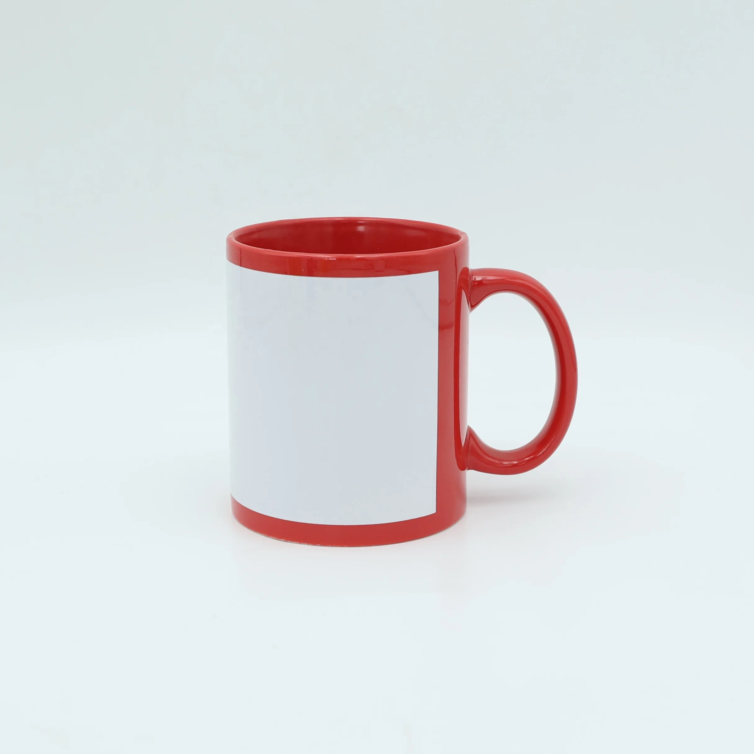 Wholesale Color glazed white patch sublimation blanks ceramic coffee printed mug