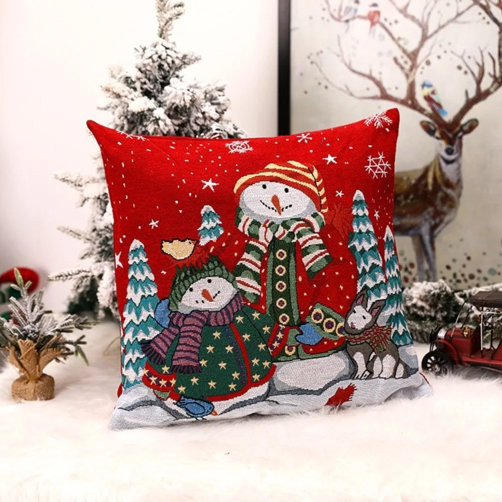 2024 Christmas decorations creative square pillowcases family Christmas decorations window atmosphere decoration supplies