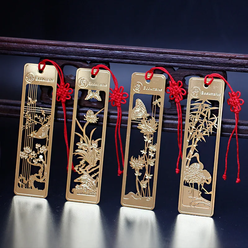 Bookmark Packaging Metal Cutout Cute Soft Enamel Custom Stainless Steel Logo Metal Gold Brass Bookmark Custom Book Mark