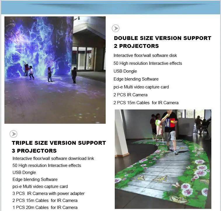 DefiLabs interactive floor ground  wall projection system apply for kids, wedding, advertising, indoor and outdoor
