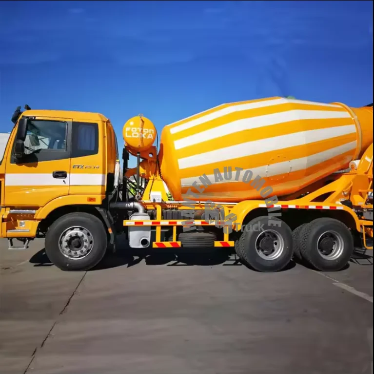 Foton 6x4 capacity 8 cubic meters 12 cubic meters volumetric cement concrete mixer truck for tunnel site