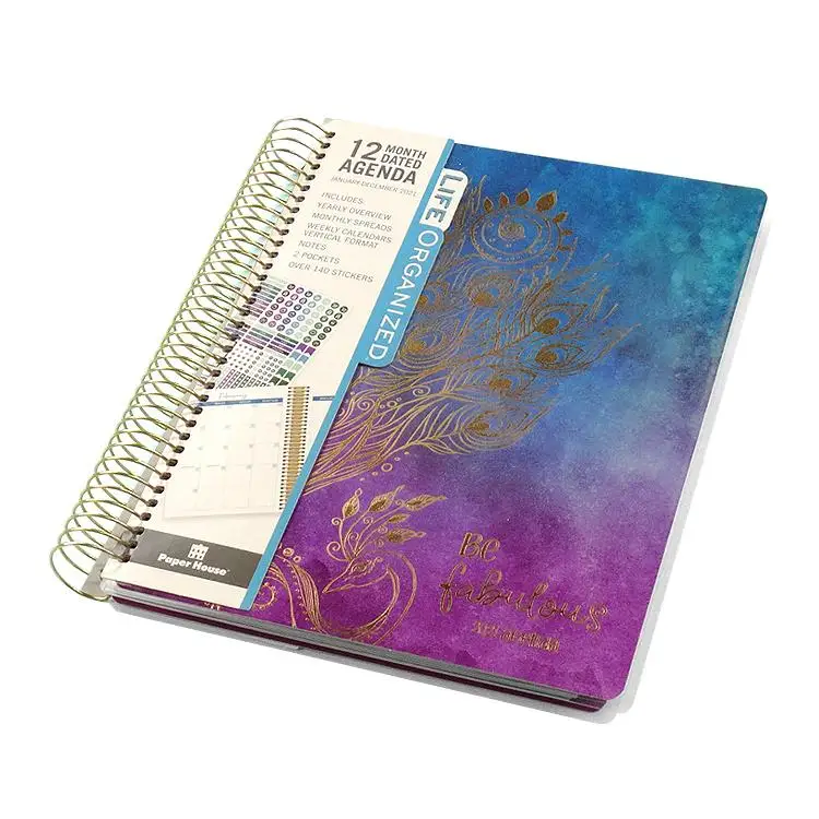 Hot selling Wire spiral Life Organized Planner/Agenda for Daily life use