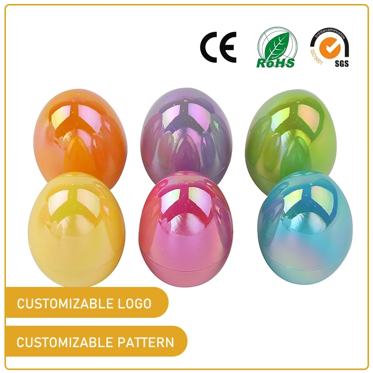 Popular Easter 6ct Plastic iridescent Eggs party light and decoration Colorful light up eggs