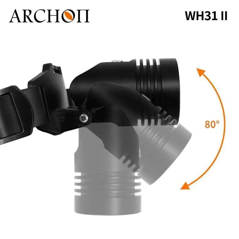 5 Hours 1000 lumens WH31 II Diving Flashlight Dive Headlamp Diving Head Torch