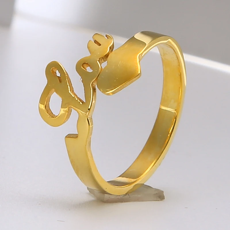 Pretty Girls Ring Adjust Spiral Band Heart Name Custom Jewelry Rings Personalized Initial