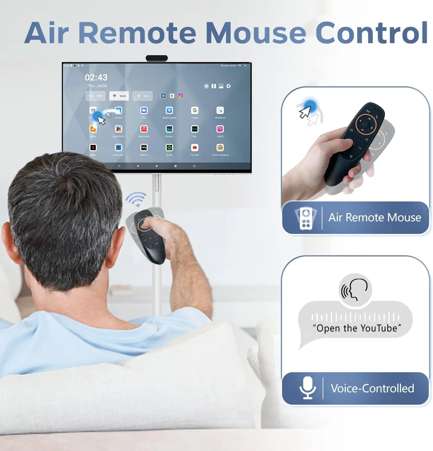 32 inch Smart Portable Monitor Android 13 capacitor Touchscreen 8G RAM 128G SSD SnapDragon 665 Li-on Battery 20000mAh 10hrs