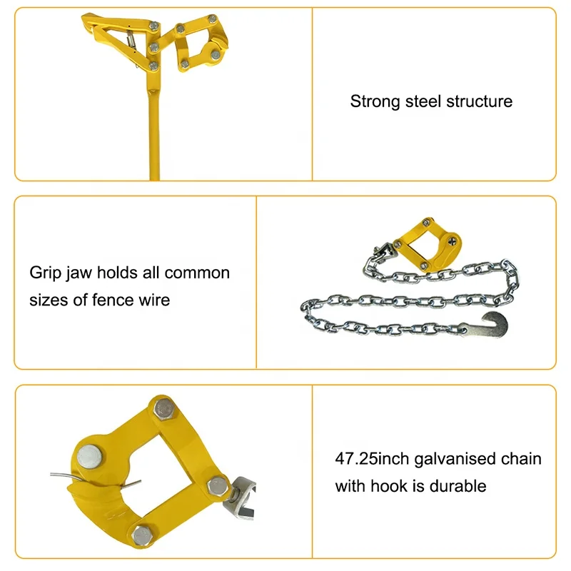 High tensile barbed wire tightener high Tensile chain wire strainer Chain Tensioner Types/cattle Wire Tensioner