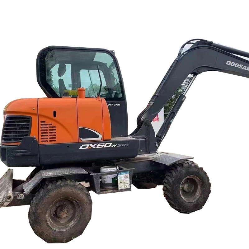 good quality mini wheel excavator/South Korea Doosan DX60w eco used DX60W  wheel  Excavator