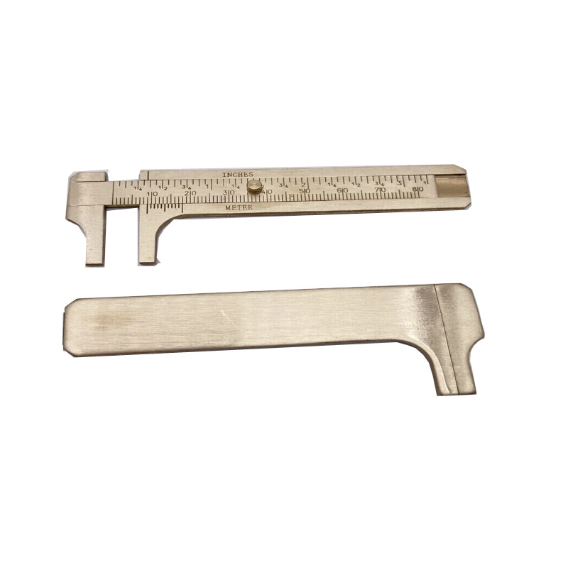 80mm Brass Sewing Sliding Gauge Ruler Portable Metal Tailor calibrar Measuring Ruler tools