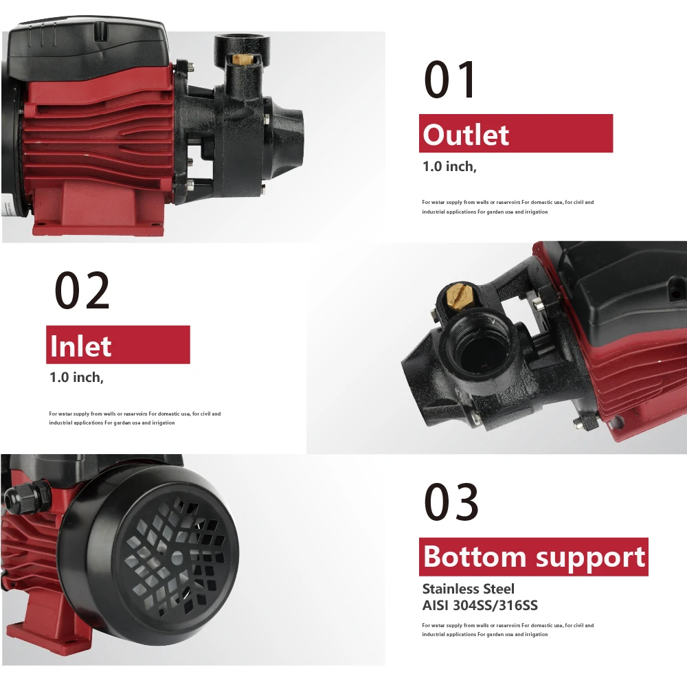 ZRI Brushless 1 Inch Solar Water Pump For Agriculture Farm Irrigation Solar Submersible Pumps Surface Solar Irrigation Pump