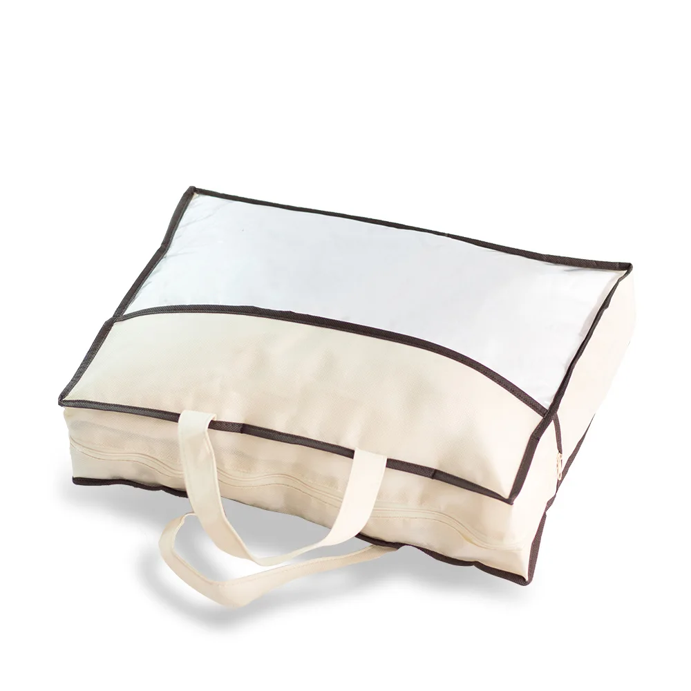 Hot Sale Customized Non Woven Zipper Bag PVC Quilt Pillow Blanket Packaging Bag