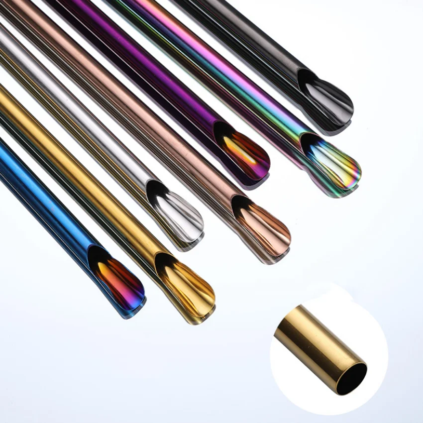 Bubble Boba Tea and Milkshakes Angled Boba Stainless Steel Reusable Smoothie Straw